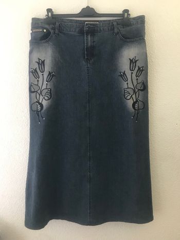 Jupe longue jean et elastane