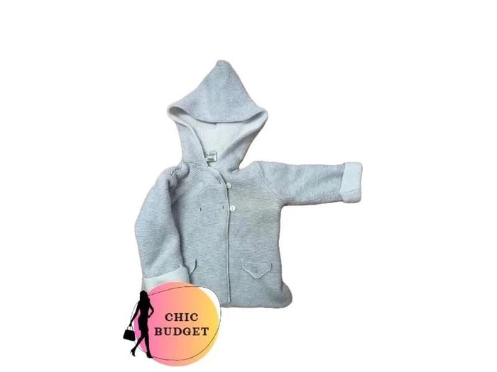 veste moumoute dulces gris taille 9 mois