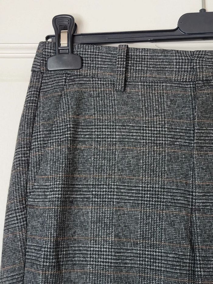 Pantalon gris à carreaux prince-de-galles Zara - photo numéro 3