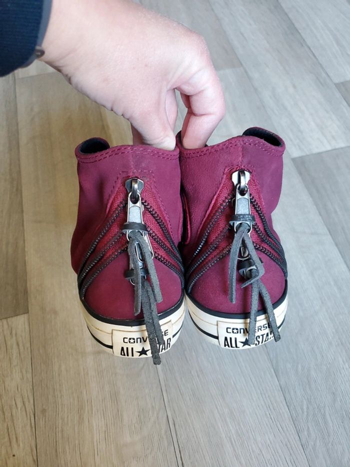 Converse bordeaux et noire P.38.5 - photo numéro 4