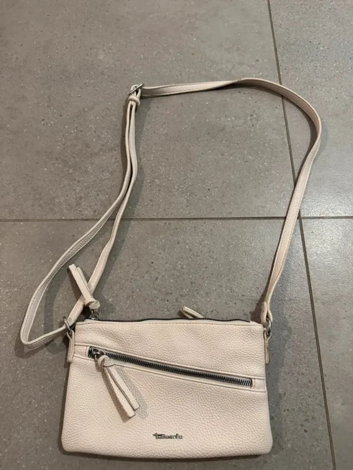 Sac à bandoulière crème Tamaris, il y a des tâches, 25*15cm