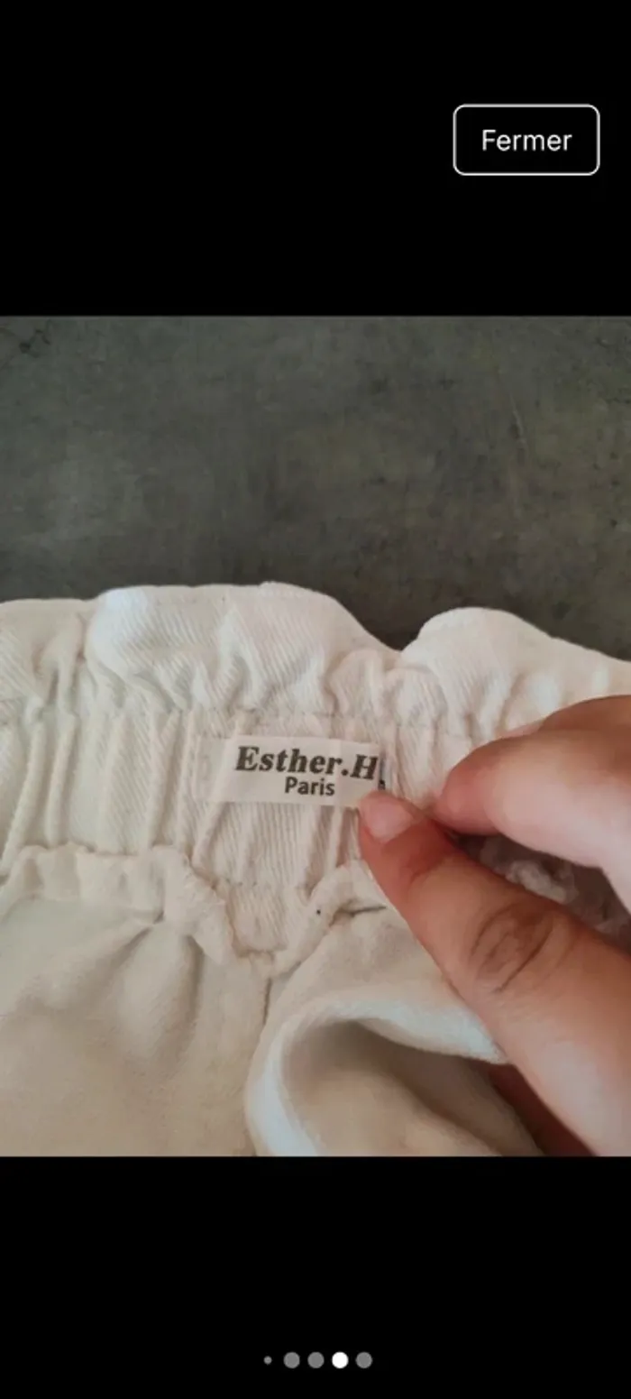 Short blanc Esther H paris taille l - photo numéro 5