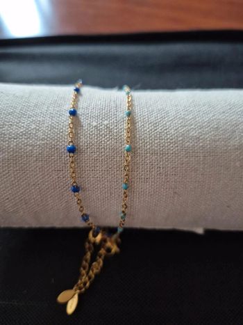 Lot de 2 bracelets dorée  style gigi NEUFS 
🌸 1 perles bleu et turquoise