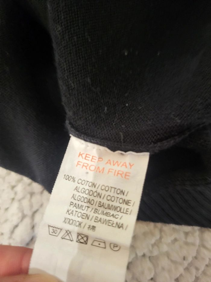 Pull fin OKW noir 100% coton col V - XL - photo numéro 6