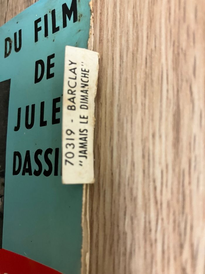 Vinyle 45 tours-Bande Originale de film-Jamais le dimanche - photo numéro 3