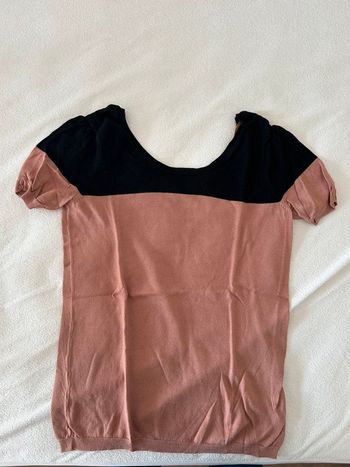 Maille Naf Naf T. M vieux rose noir