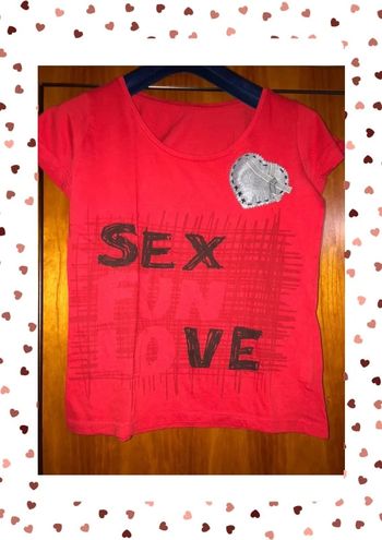 T-shirt rouge 36/38 Desigual