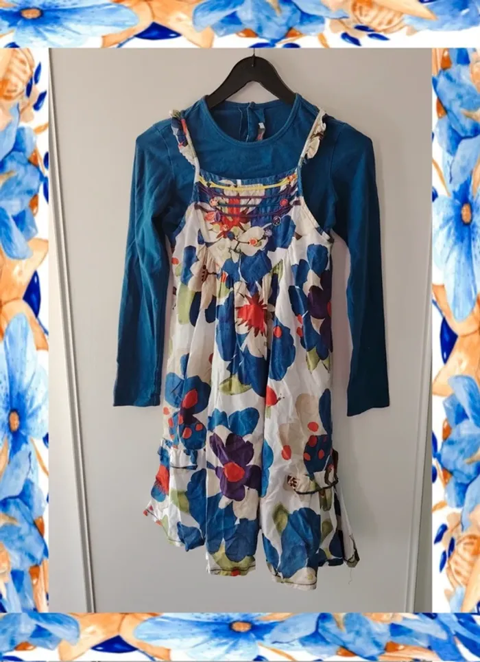 Robe bleue CAtimini 10 ans