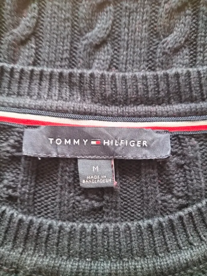 Pull Femmes Maille Torsadés 100% Coton - Tommy Hilfiger - Taille M - photo numéro 7
