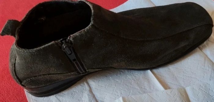 Bottines femme cuir kaki taille 39 - photo numéro 4