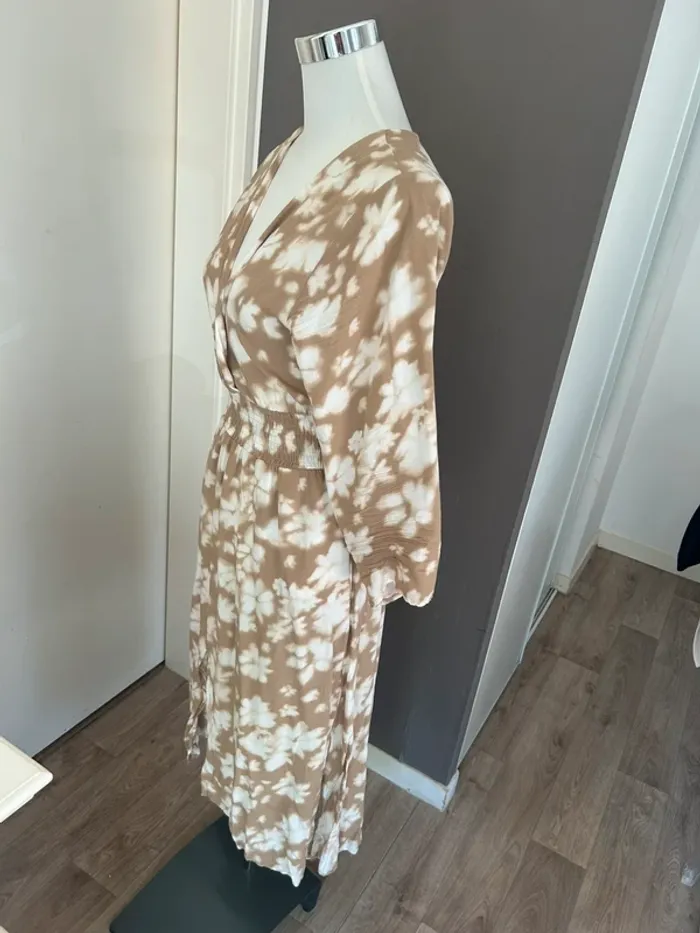 Goa robe, femme, imprimer florale beige et crème, taille 3/40 - photo numéro 4