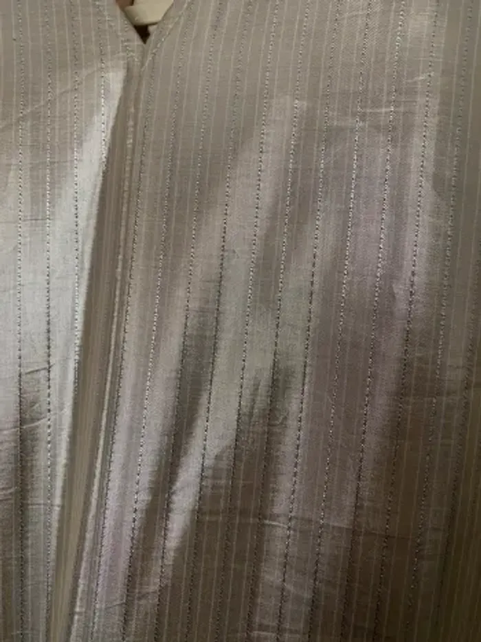 Robe métallisée beige argent H&M - photo numéro 3