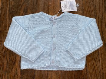 gilet Absorba maille  9 mois  neuf avec étiquette  valeur 39 euros