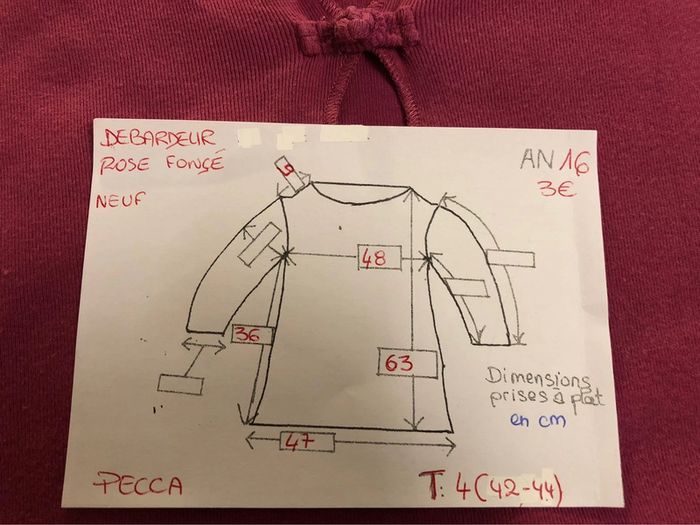 AN16:Débardeur vieux rose T 4 (42/44) NEUF - photo numéro 10