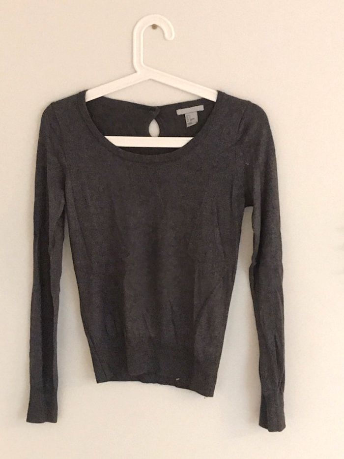 Pull gris paillette