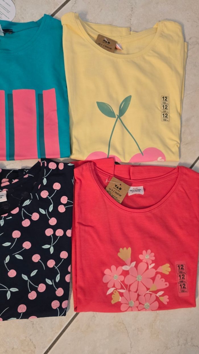Neufs (non portés) 🏷🤩🥰👌lot teeshirts mc 12 ans fille🥰🤩🩷 - photo numéro 4