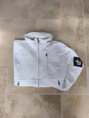 Veste/Jacket zippé bi matière Ralph Lauren L homme blanche excellent état
