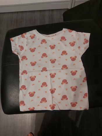 Ensemble salopette tshirt minnie disney primark taille 12/18mois 86cm