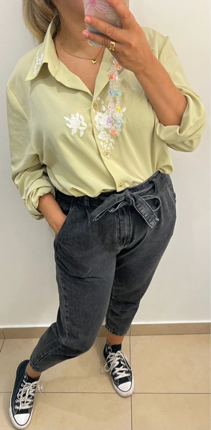 Chemise fluide brodée Taille 46 - photo numéro 2