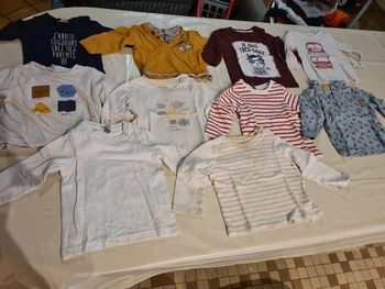 Lot 10 hauts t shirt manches longues 12M Orchestra Lupilu