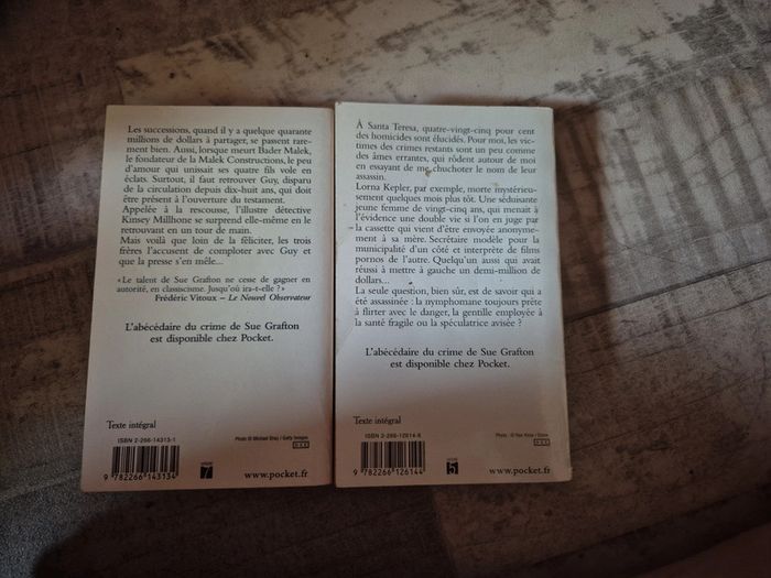 Lot de 2 livres de Sue Grafton - photo numéro 2