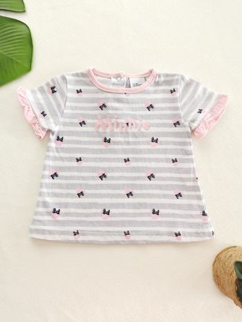 Tee-shirt rayé Minnie Disney Baby 6 Mois