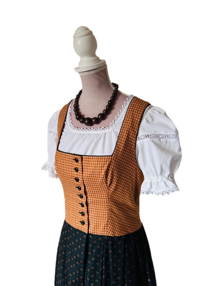 🍁🌿Robe Dirndl vintage artisanale Autrichienne 38/40 Cottagecore Oktoberfest Trachten Long Dress 🌿🍁 - photo numéro 5