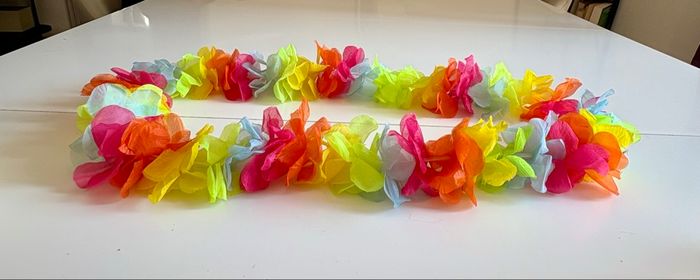 Collier fleur hawaïenne multicolore