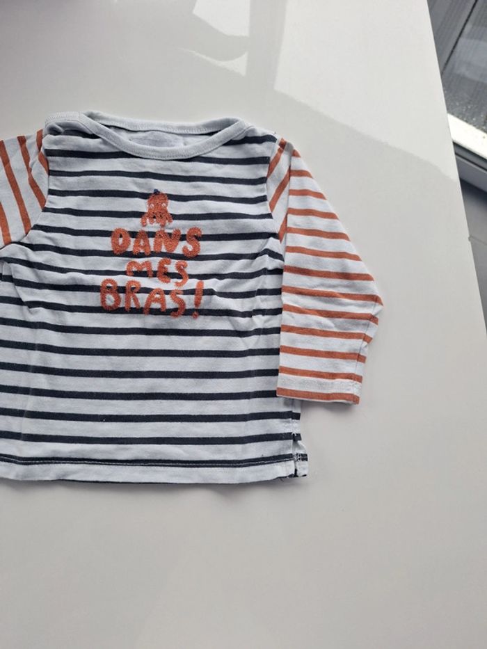 Tee-shirt manches longues 12 mois Cadet Roussel - photo numéro 3