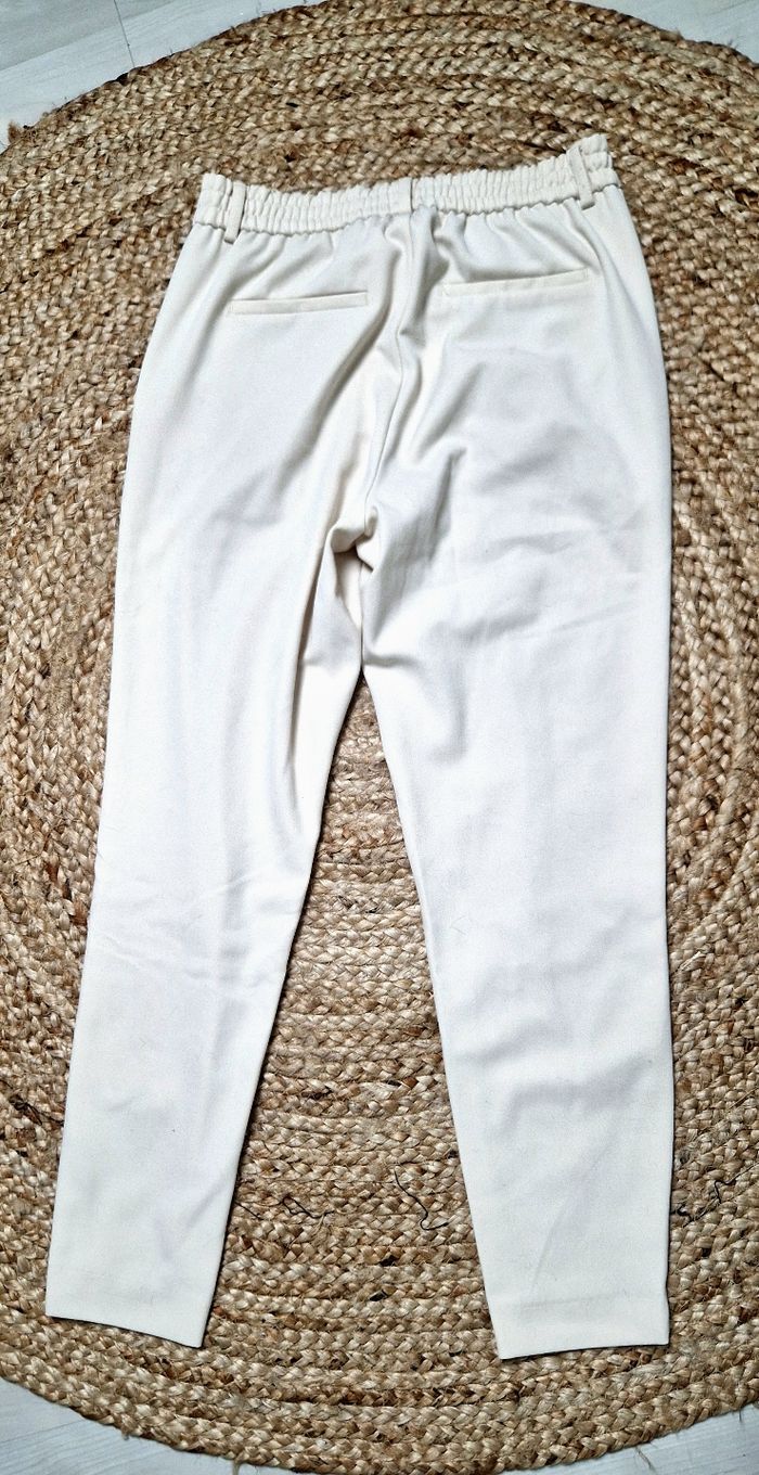 Pantalon blanc crème Object - photo numéro 3
