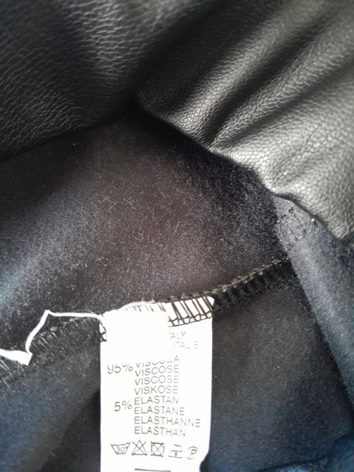 Leggings simili cuir made in italy taille xs ou s - photo numéro 3