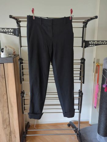 Pantalon classique bi matière cachemire laine et polyester