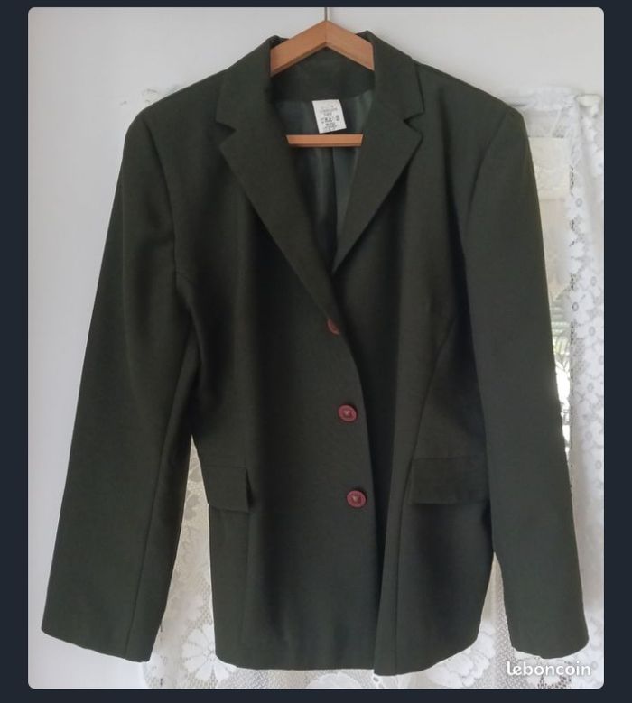 Veste blazer, veste tailleur, vert plutôt kaki