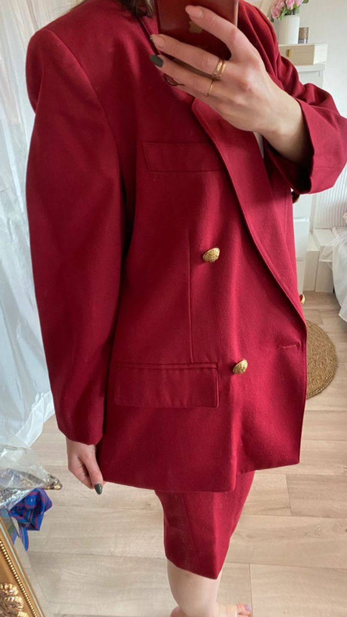 Ensemble tailleur jupe crayon et blazer vintage - photo numéro 4