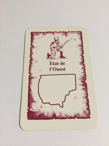 Carte Etat de l'Ouest pièce détachée jeu de société Risk la conquête du monde Parker #A54