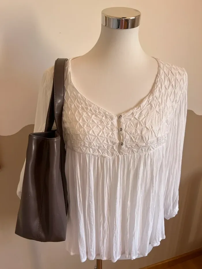 Sac shopping vintage Séquoia couleur taupe en bon état [ref 2508SGr161] - photo numéro 11