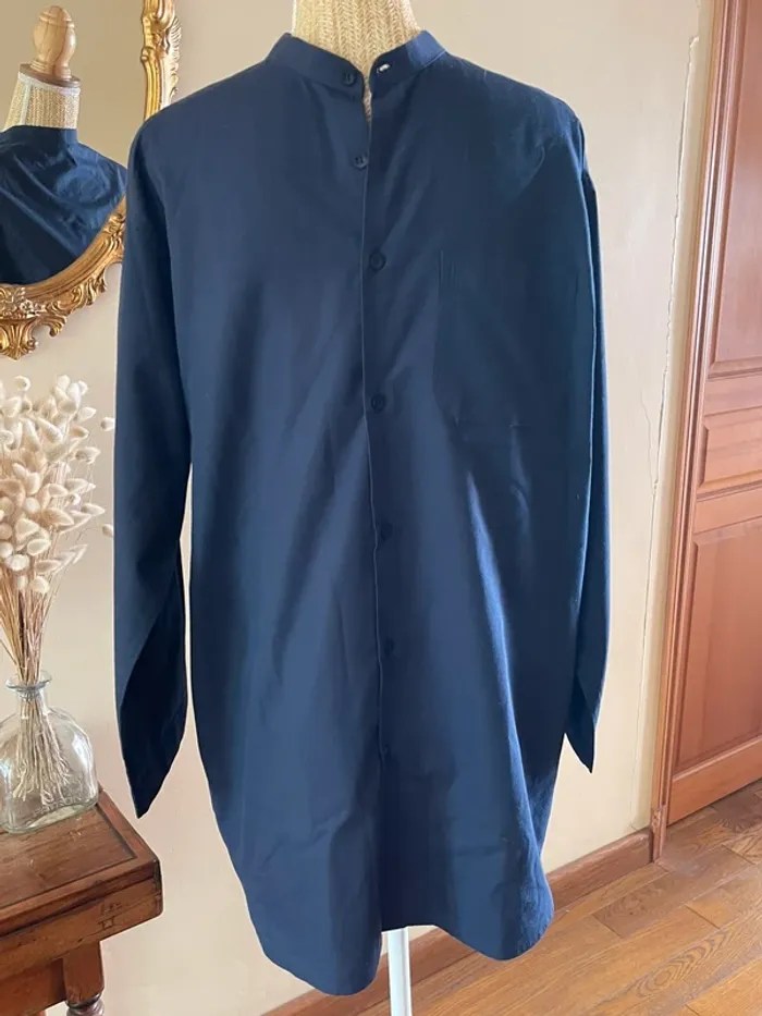 Chemise à Manches Longues - Couleur Bleu Marine - Taille M - photo numéro 3