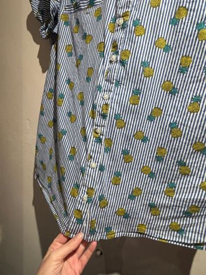 Chemise manches courtes ananas 100% coton - photo numéro 8