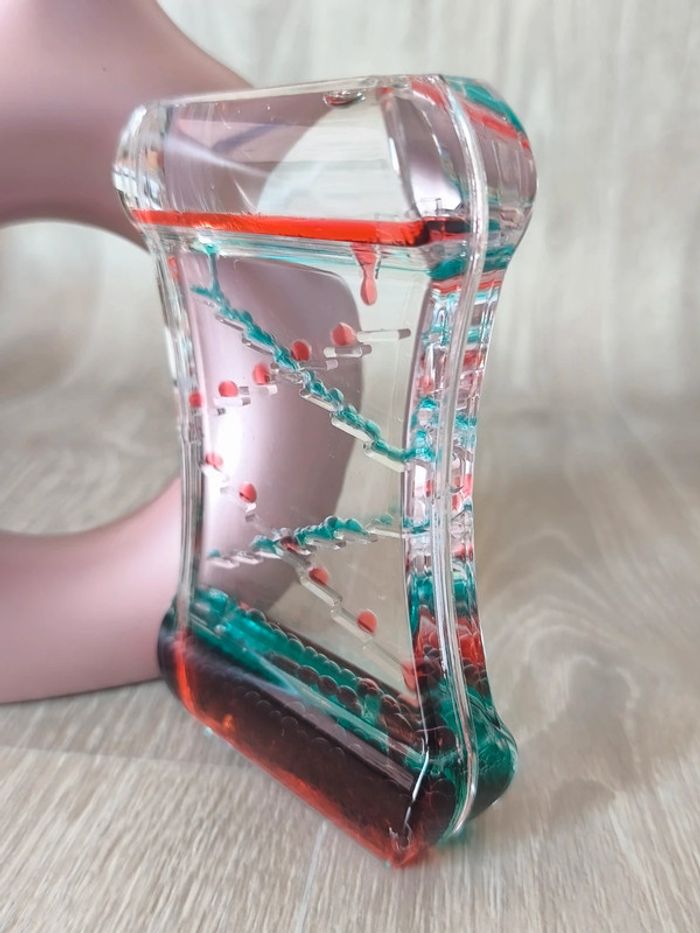 Sablier à huile double apaisant vert et rouge - photo numéro 8