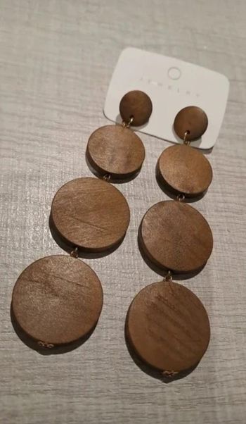 Boucle d'oreille en bois 