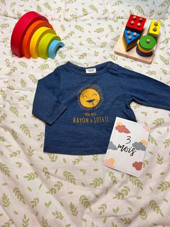 teeshirt manches longues tape à l'oeil 3 mois