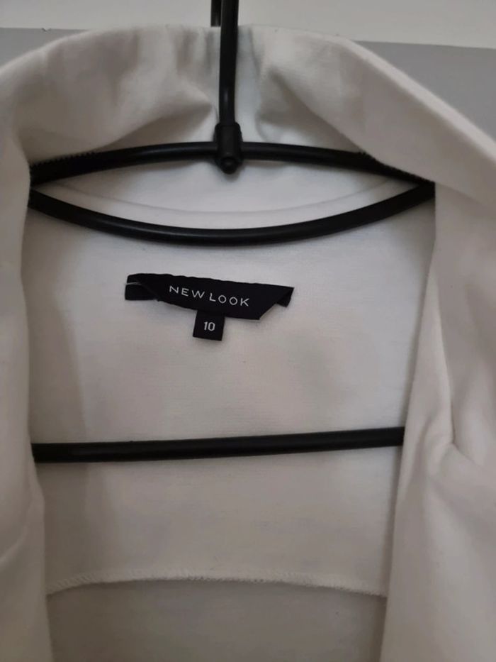 Gilet blanc cassé sans manches - New Look - Taille 38 - photo numéro 3