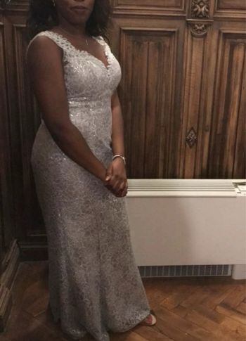 Robe de soirée gris