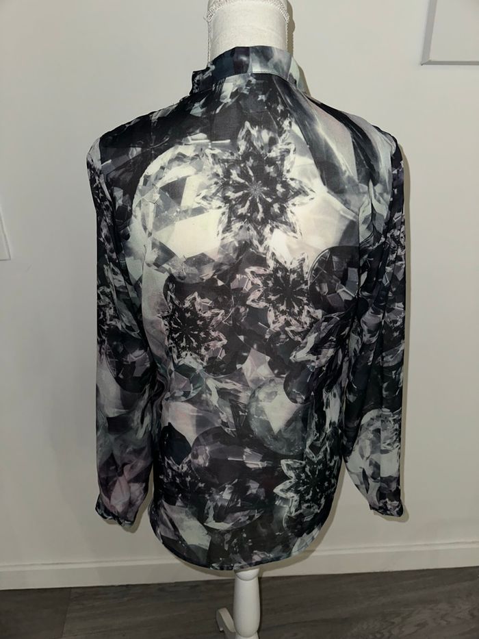 Chemisier drapé bijoux pierres précieuses H&M T40 L - photo numéro 2