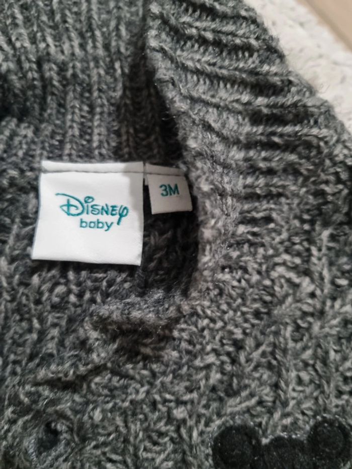 Gilet disney baby gris 3 mois - photo numéro 2