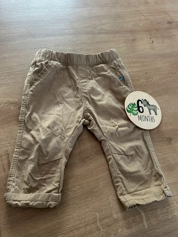 Pantalon en toile beige Gemo