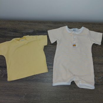 HetM- barboteuse et t-shirt taille 1 mois