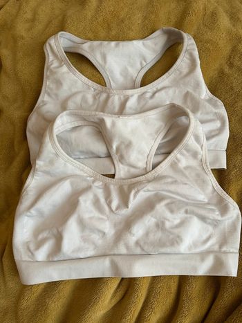 Lot 2 brassières blanches Décathlon