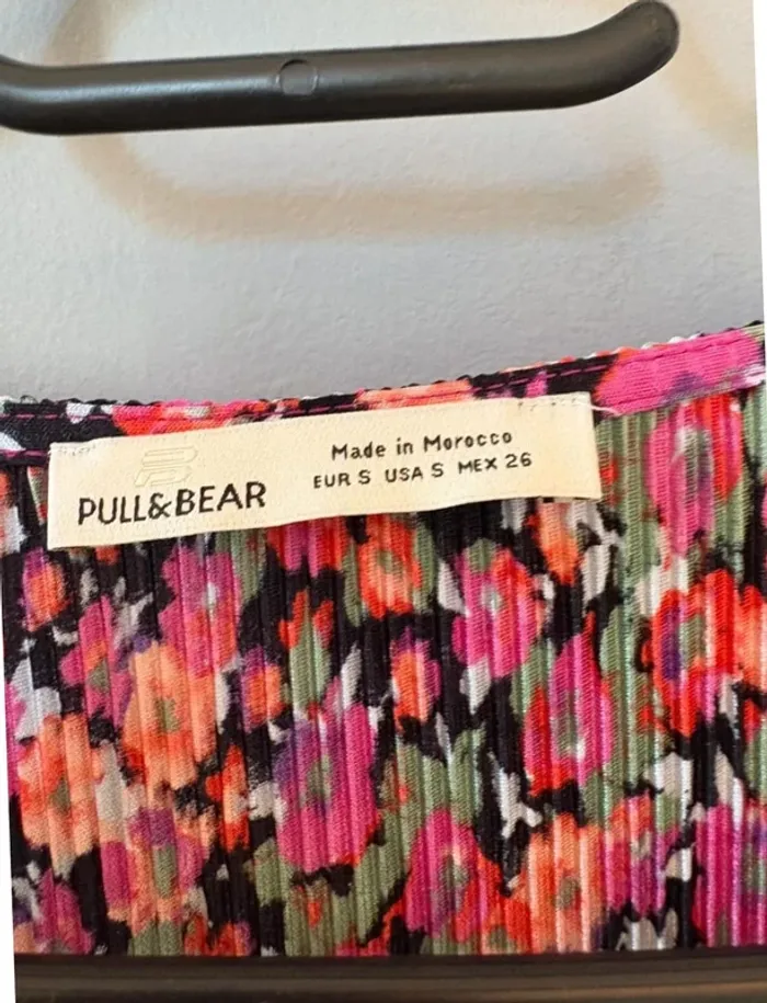 Robe à fleurs plissée Pull and Bear S - photo numéro 3