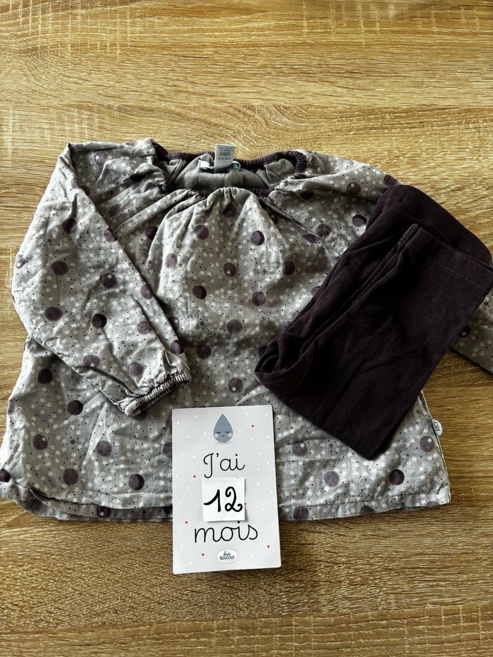 Ensemble blouse legging violet OBAIBI t.12m